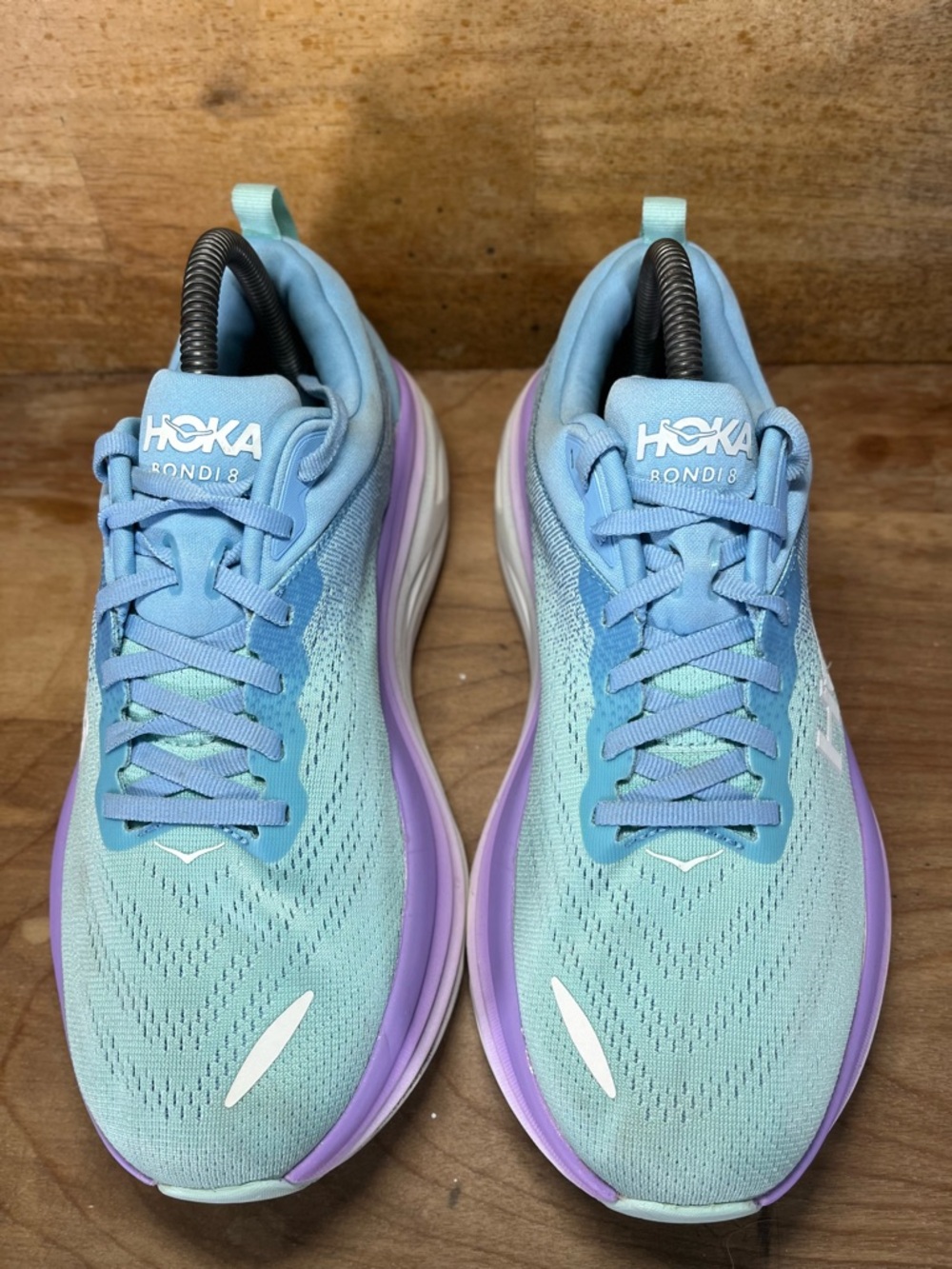 Hoka One One Bondi 8 Womens Size 8.5 Wide Running Shoes Sneakers Blue Purple - Picture 3 of 12